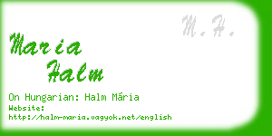maria halm business card