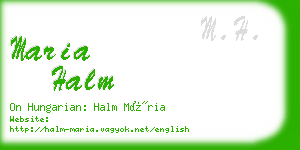 maria halm business card